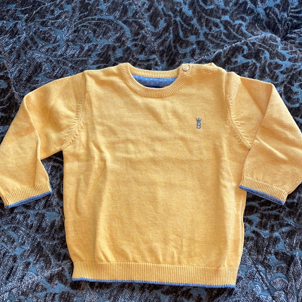 Mayoral boys mustard sweater 12m, new without tags
